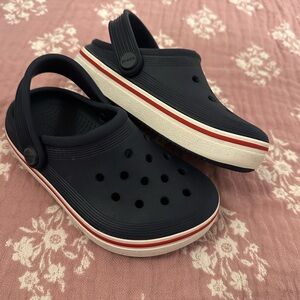 Navy & Red Crocs